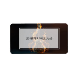 Electric guitar on fire                            etiket