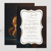 Electric guitar on fire                            kaart (Voorkant / Achterkant)