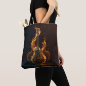 Electric guitar on fire                            tote bag (Dichtbij)