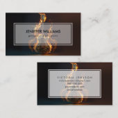 Electric guitar on fire                            visitekaartje (Voorkant / Achterkant)