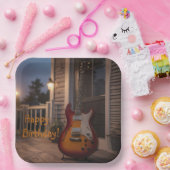 Electric Guitar Papieren Bordje (Feest)