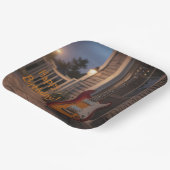 Electric Guitar Papieren Bordje (Gebogen)