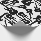 Electric Guitar Pattern Music Thed CUSTOM COLOR Cadeaupapier (Hoek)