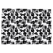 Electric Guitar Pattern Music Thed CUSTOM COLOR Groot Cadeauzakje (Achterkant)