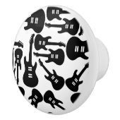 Electric Guitar Pattern Music Thed CUSTOM COLOR Keramische Knop (Rechts)