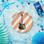 Electric Guitar Pattern Music Thed Papieren Bordje (Feest)