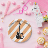 Electric Guitar Pattern Music Thed Papieren Bordje (Feest)