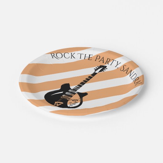 Electric Guitar Pattern Music Thed Papieren Bordje (Gekanteld)