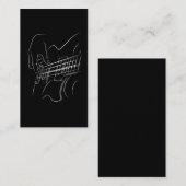 Electric Guitar Player Jazz Music Love Musician Visitekaartje (Voorkant / Achterkant)