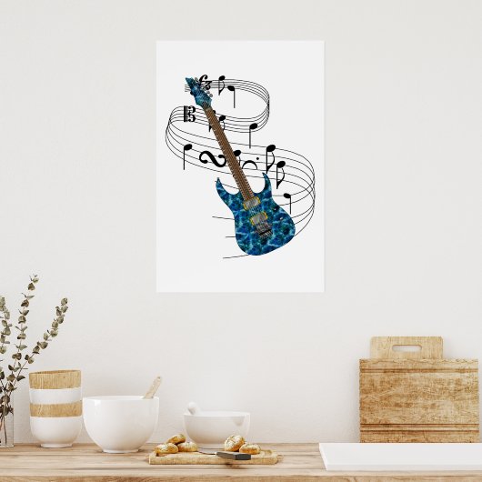 Electric Guitar Poster (Keuken)