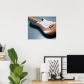 Electric Guitar Poster (Thuiskantoor)