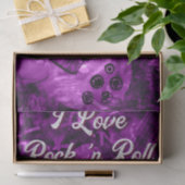 Electric Guitar Purple Black Rock n Roll Decoupage Tissuepapier (Geschenk)