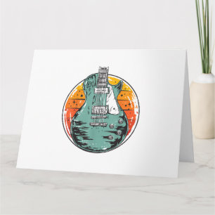 Electric Guitar Retro Sunset Muziekband Gu Kaart