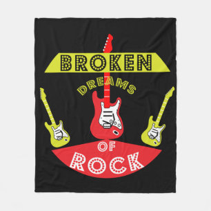 Electric Guitar Rock Dreams Rock Music Fun. Fleece Deken