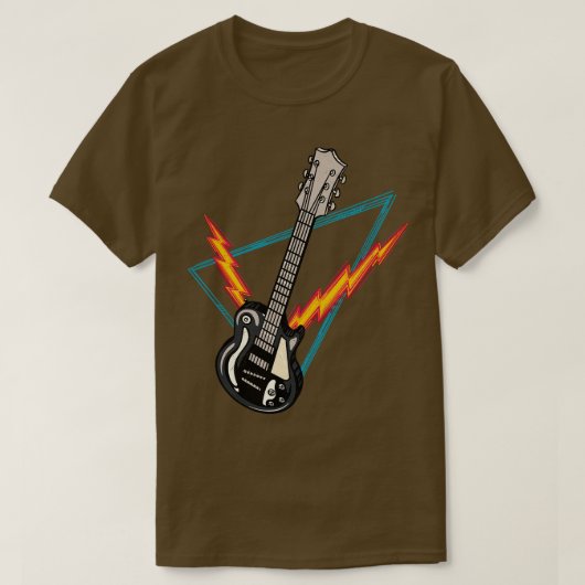 Electric Guitar Rock Guitarist Musician T-shirt (Design voorkant)