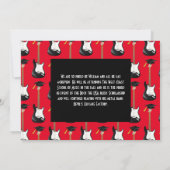 Electric Guitar Rock Music Graduation Party Kaart (Achterkant)