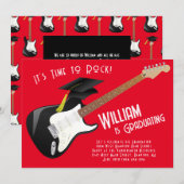 Electric Guitar Rock Music Graduation Party Kaart (Voorkant / Achterkant)