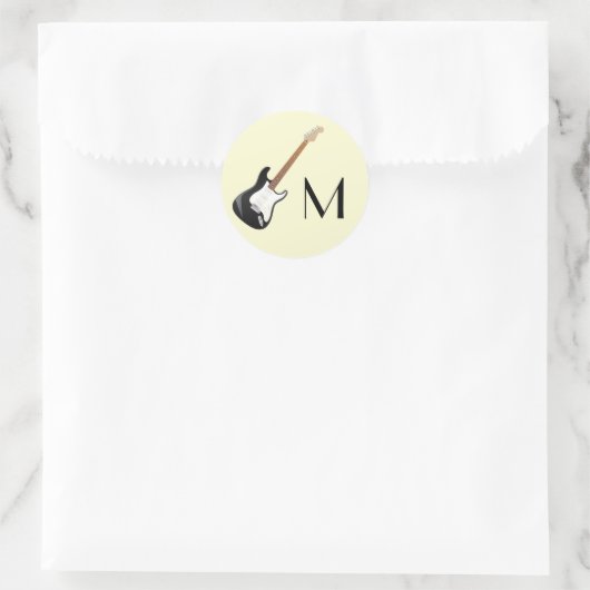 Electric Guitar Ronde Sticker (Tas)