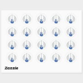 Electric guitar ronde sticker (Vel)