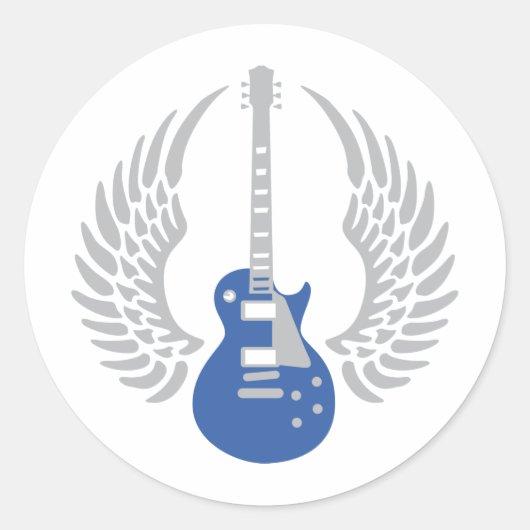 Electric guitar ronde sticker (Voorkant)
