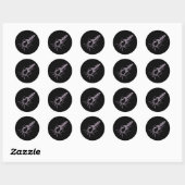 Electric Guitar Ronde Sticker (Vel)