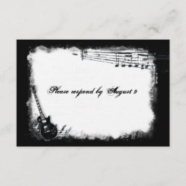 Electric Guitar Rough Music rsvp met enveloppen Kaartje