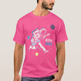 Electric Guitar Spaceman Astronaut Funny Astronomi T-shirt