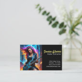 Electric Guitar Teacher Visitekaartje (Staand voorkant)