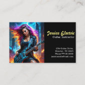 Electric Guitar Teacher Visitekaartje (Voorkant)