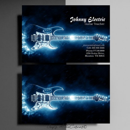 Electric Guitar Teacher Visitekaartje