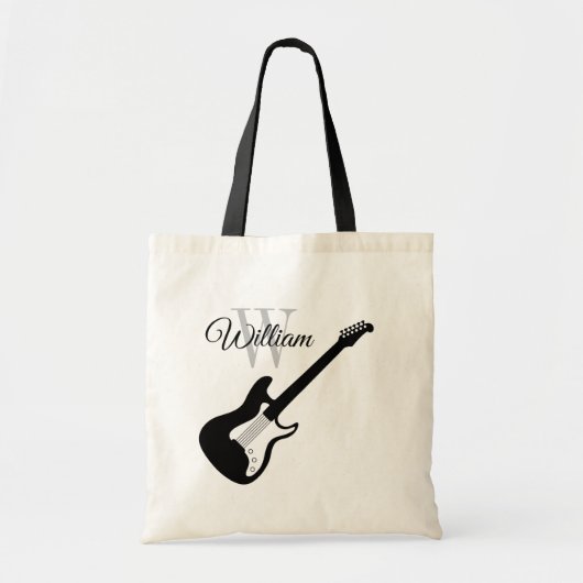 Electric guitar tote bag for teacher and student (Voorkant)