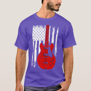 Electric Guitar US Vlag Musicus gitarist T-shirt