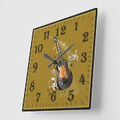 Electric Guitar Vierkante Klok (Hoek)