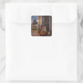 Electric Guitar Vierkante Sticker (Tas)