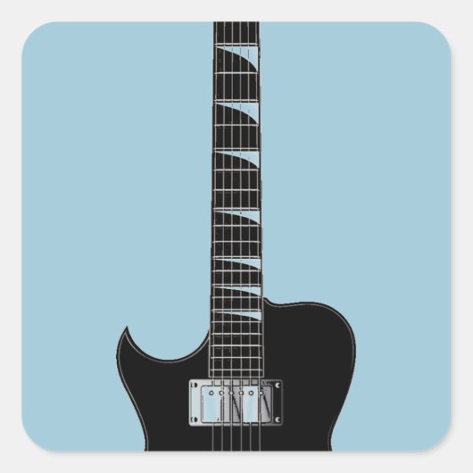 Electric Guitar Vierkante Sticker (Voorkant)
