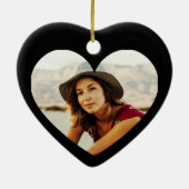 Electric Guitars Christmas Photo Heart Keramisch Ornament (Achterkant)