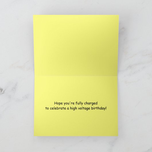 Electric Happy Birthday Kaart (Binnen)