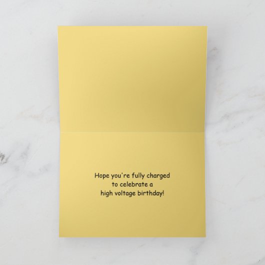 Electric Happy Birthday Kaart (Binnen)