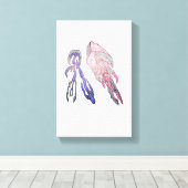 Electric Harmony Colorful Abstract Canvas (Insitu (Houten vloer))