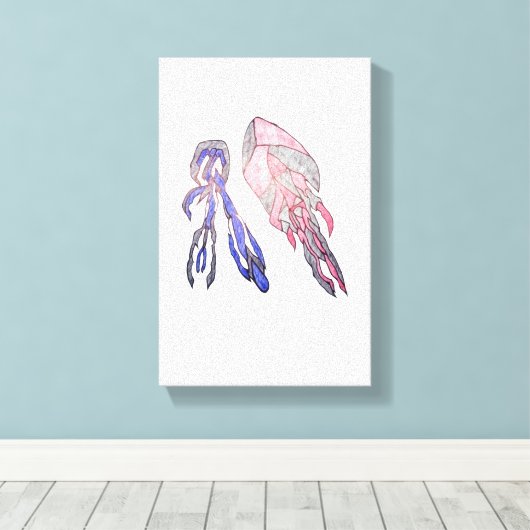 Electric Harmony Colorful Abstract Canvas (Insitu (Houten vloer))