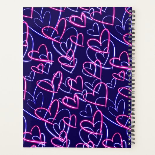 Electric Hearts Glow Planner (Achterkant)