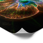 Electric Hibiscus Abstract Flower Art #2 Poster (Hoek)