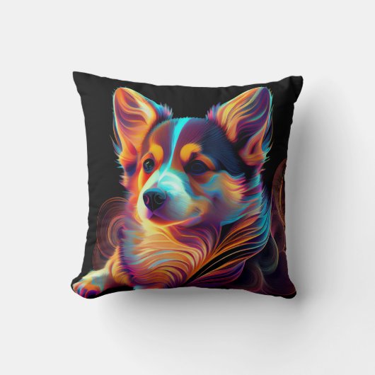 "Electric Lady" Corgi Pillow Kussen (Voorkant)