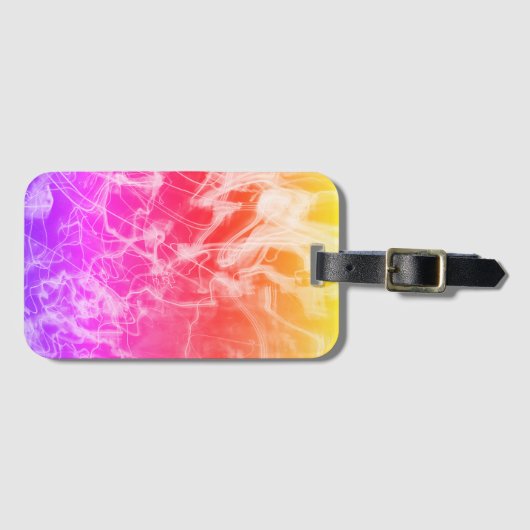 Electric Light Lines Gradient Abstract. Bagagelabel (Voorkant (horizontaal))