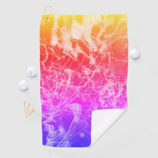 Electric Light Lines Gradient Abstract Modern. Golfhanddoek (Insitu)