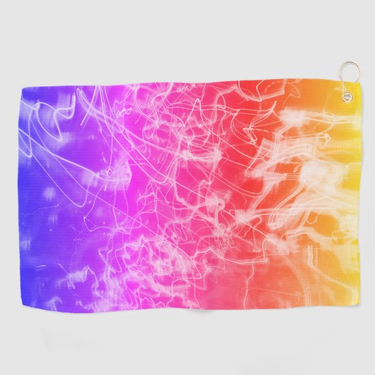 Electric Light Lines Gradient Abstract Modern. Golfhanddoek (Horizontaal)