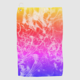 Electric Light Lines Gradient Abstract Modern. Golfhanddoek