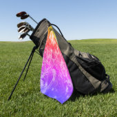 Electric Light Lines Gradient Abstract Modern. Golfhanddoek (Groen)