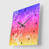 Electric Light Lines Gradient Abstract Modern. Vierkante Klok (Hoek)
