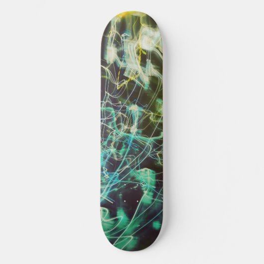 Electric Light Lines Gradient Abstract. Persoonlijk Skateboard (Voorkant)
